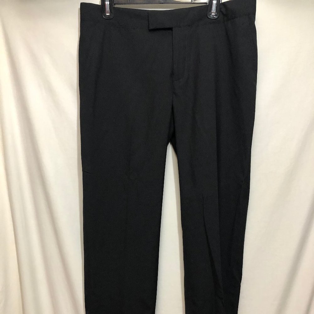 Custom Tailored Women’s Black Striped Size L Pants